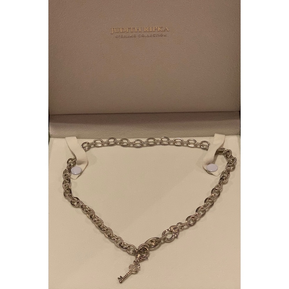 Judith Ripka Diamonique Key to my heart necklace